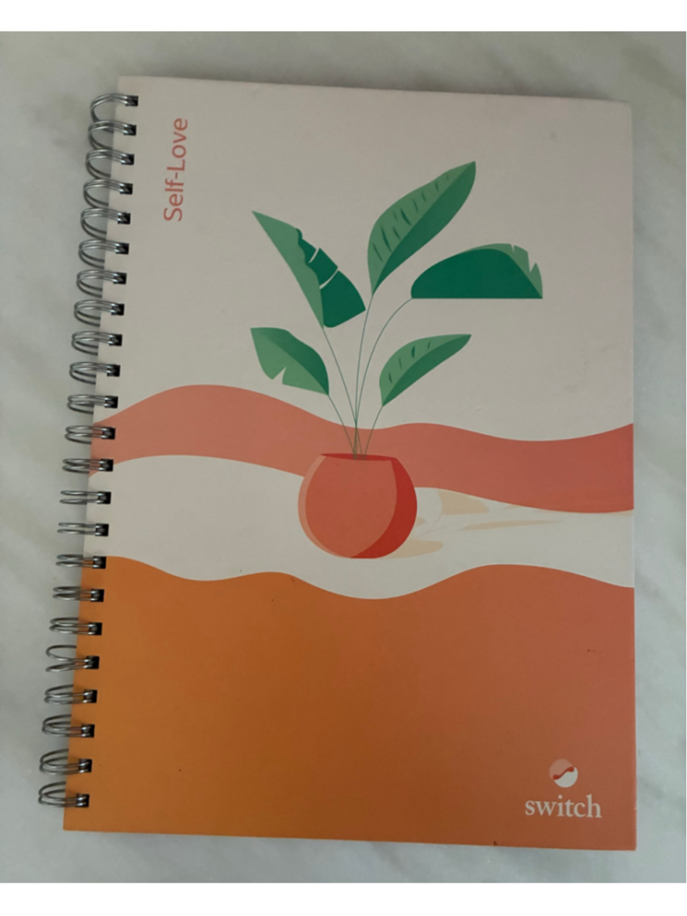 Self-Love Guided Journal Notebook One Size Orange Beige